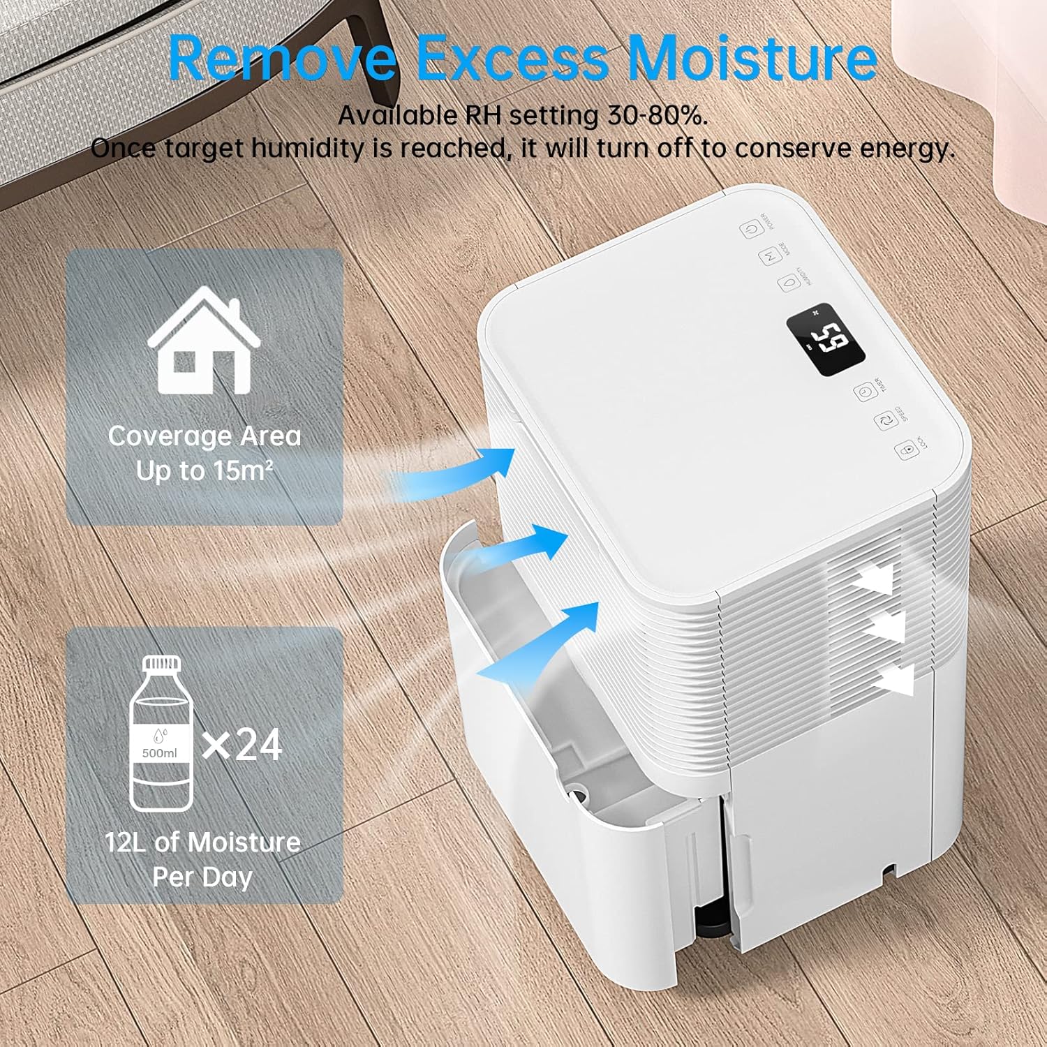 Hangsun 12L/Day Dehumidifier - Image 4